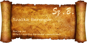 Szalka Berengár névjegykártya